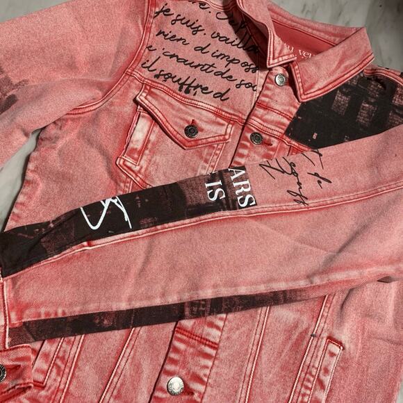 Si tu veux men’s red jean jacket size medium - Picture 2 of 8